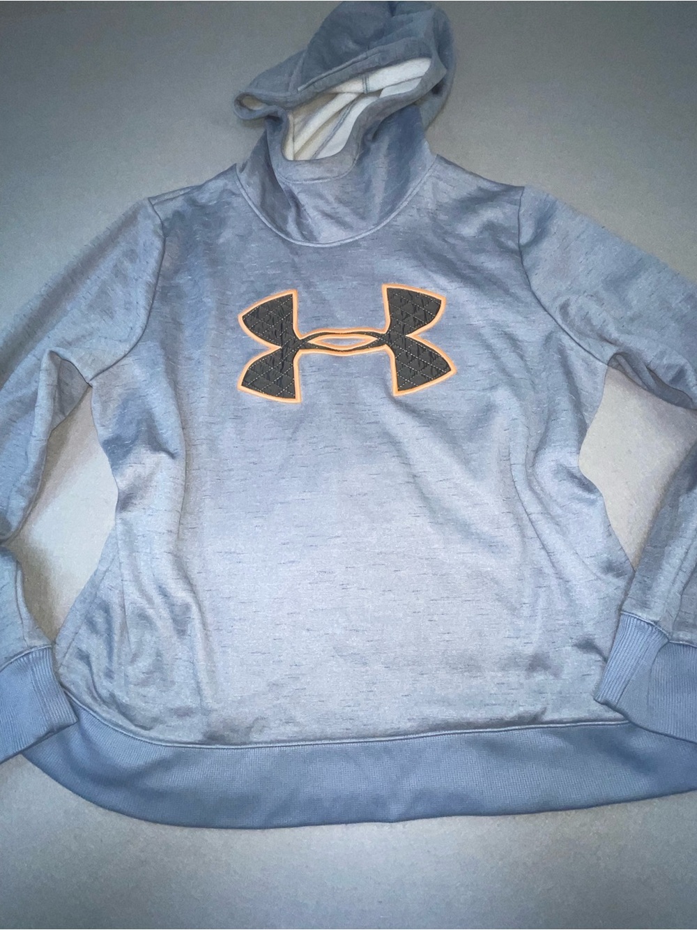 Under Armour Hoodie Sweatshirt Women’s Logo Pullover Blue Sz Large 213